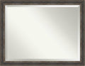 Amanti Art Brown Wall Mirror 35x45 Alta Rustic Char Rectangle Bathroom Mirror by AmantiArt