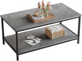 SAYGOER Coffee Table with Storage 2-Tier Industrial Center Table by Saygoer