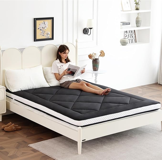 Welnow Japanese Futon Floor Mattress, Thick Full Size Tatami Mat Portable & by LifeGetsBetterWithWelnow