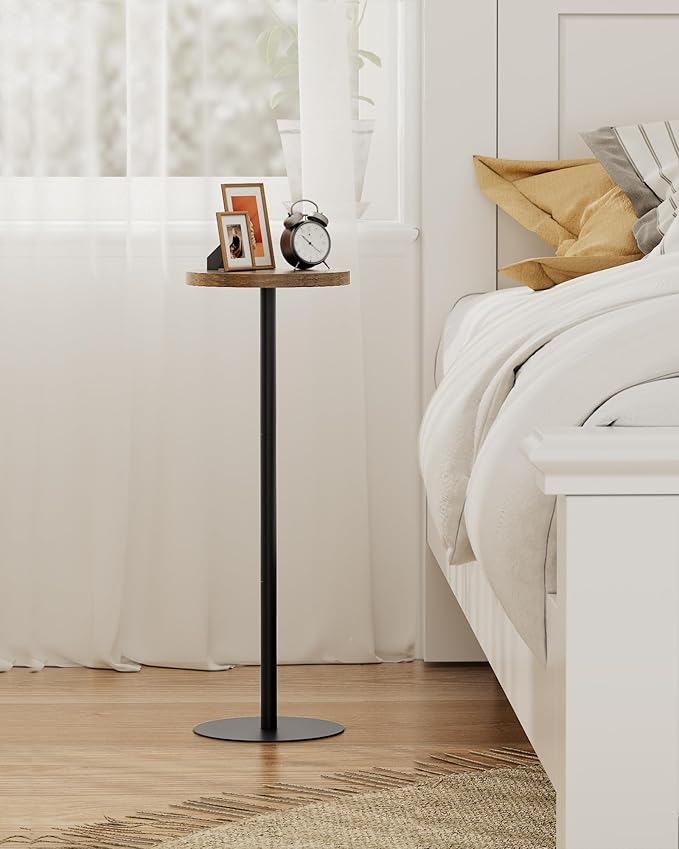 TUTOTAK Tall Round Side Table, Small End Table, Beside Table, Drink Table - Image 5