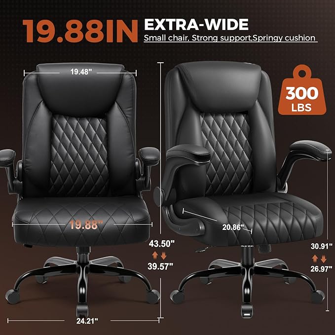 COMHOMA Leather Office Chair Ergonomic Computer Gaming Chair - Image 2
