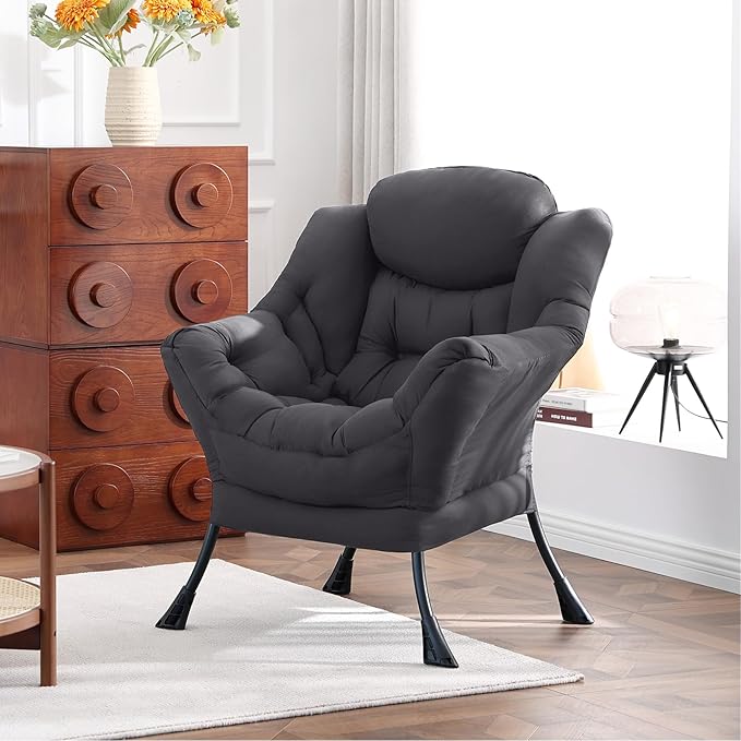 Lazy Chair, Reading Armchair, Large Modern Lounge Accent Chair, Leisure Sofa by HomeEastllyHome