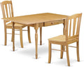 East West Furniture MZDL3-OAK-W 3 Piece Kitchen Table Set by EastWestFurniture