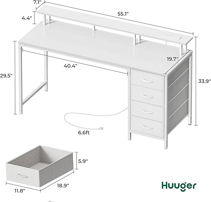 Huuger 55 Inch Computer Desk - Image 2