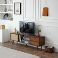 Tiita Rattan TV Stand for 55 65 Inch TV, Bamboo TV Cabinet by TiitaHome