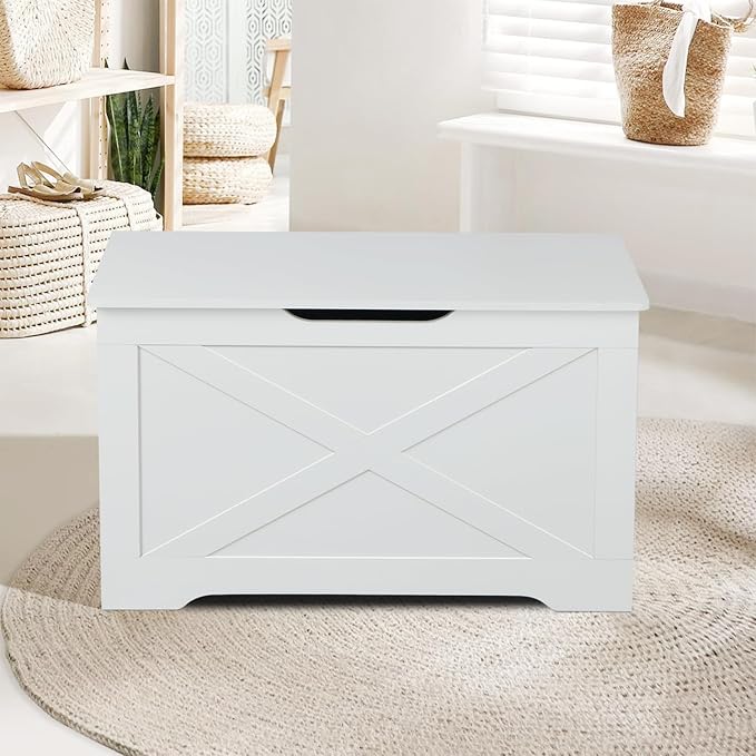 Storage Chest, Wooden Storage Bench, Entryway Shoes Bench - Image 7