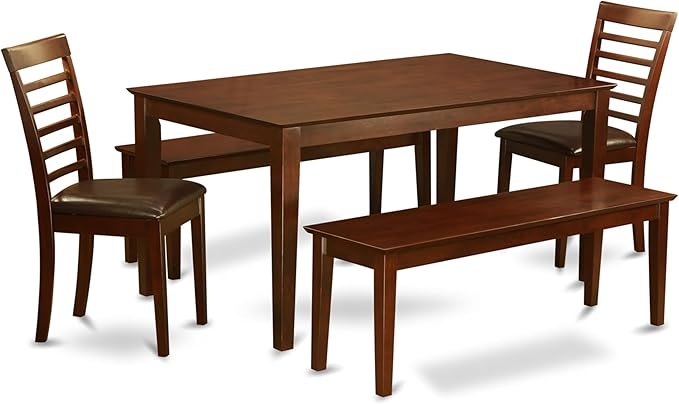 East West Furniture CAML5C-MAH-LC 5 Piece Dining Room Furniture Set Includes a by EastWestFurniture