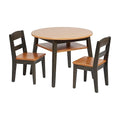ECR4Kids Hideaway Table and Chair Set, Kids Furniture, Honey/Grey Wash by ECR4Kids