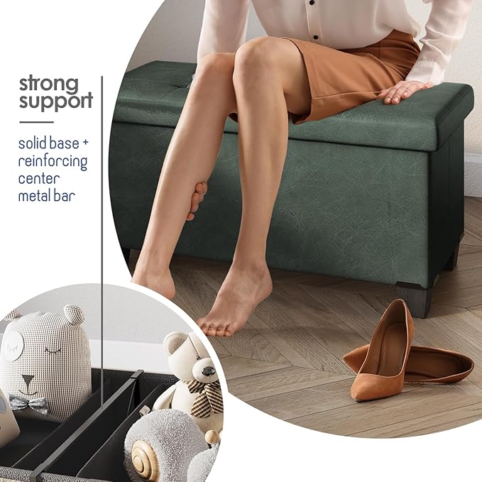 STORAGEBUD Storage Ottoman Bench - Image 6