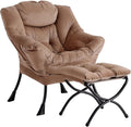 LITA Velvet Dark Brown Contemporary Accent Leisure Upholstered Sofa Chair by LITA