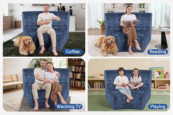 Homguava Modular Sectional Sofa, Memory Foam Couch Single Sofa Chair - Image 5