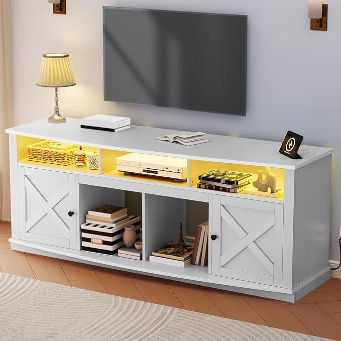 YITAHOME TV Stand for 75/80 Inch TV, Media Furniture TV Table by YITAHOME