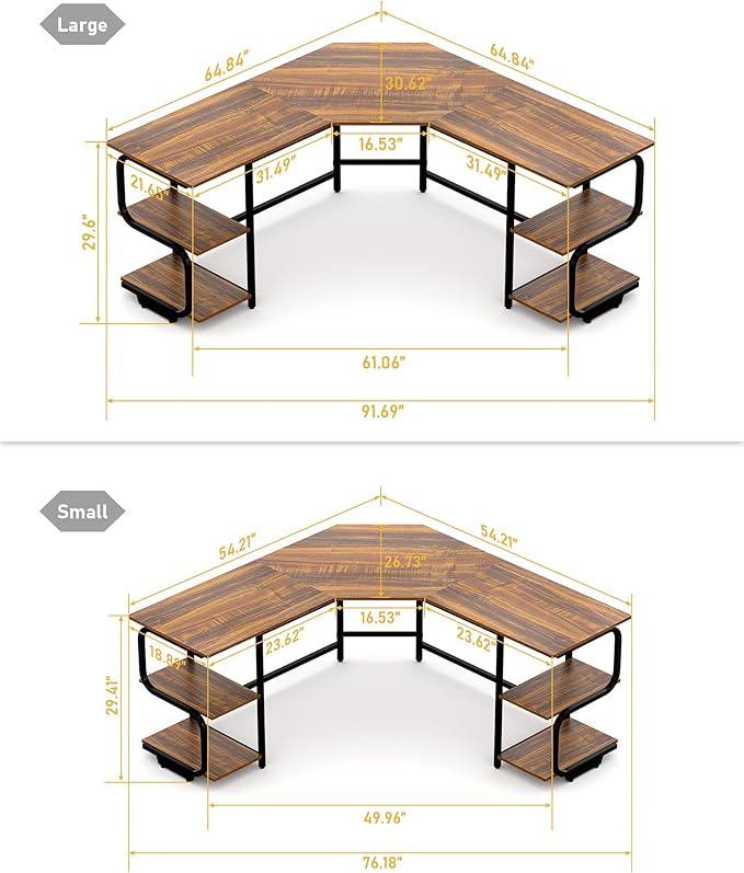 Teraves Modern L Shaped Desk - Image 3