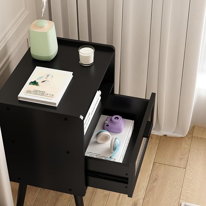 SOOWERY Mid Century Modern Nightstand, Side Table - Image 5