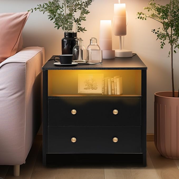 27 Inch Wide Night Stand, Large Wood Night Stand - Image 8