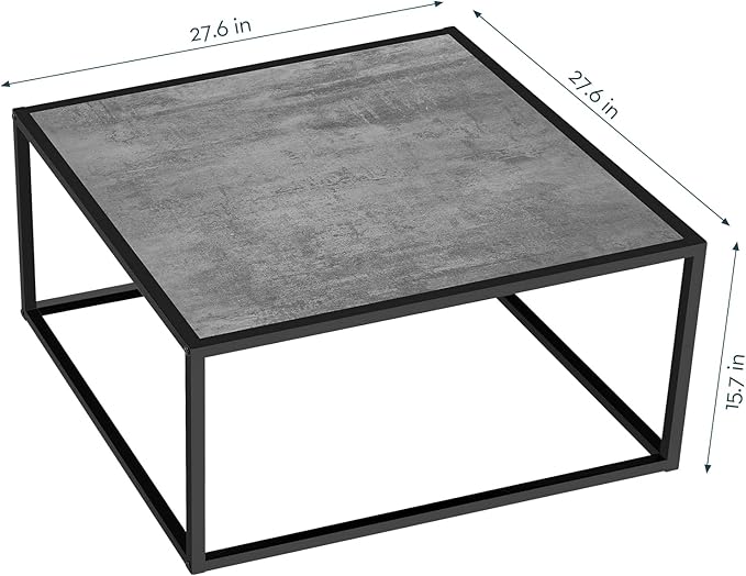 SAYGOER Small Coffee Table Square Modern Coffee Tables - Image 3