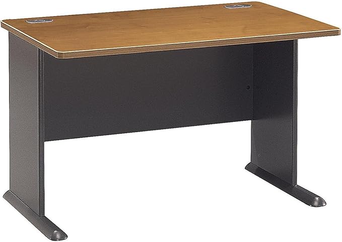 Bush Business Furniture Series A 48W Computer Desk in Natural Cherry and Slate by BushBusinessFurniture