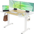 INNOVAR Glass Standing Desk, 48 x 24 Inches Height-Adjustable Desk, Tempered by INNOVAR