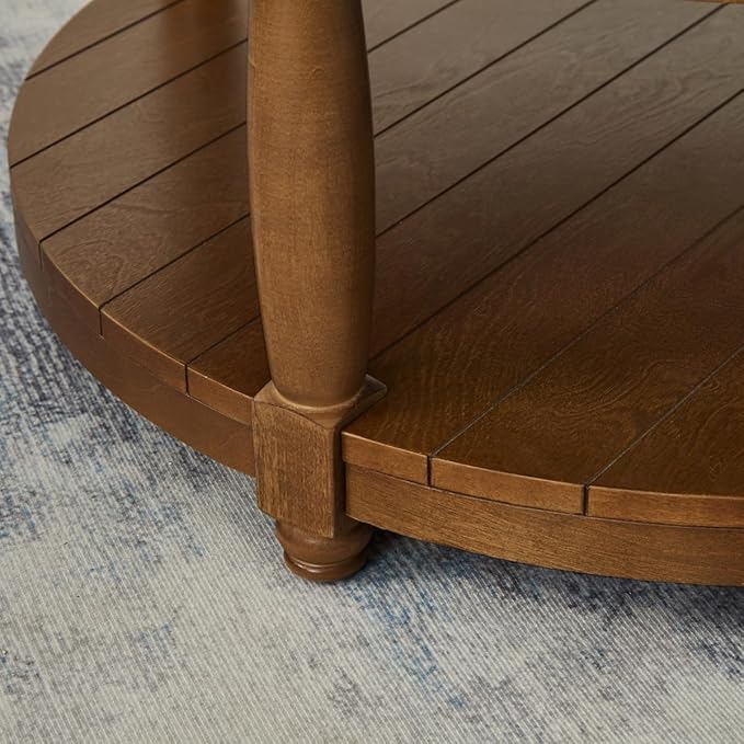 24KF Upholstered Round Coffee Table - Image 6