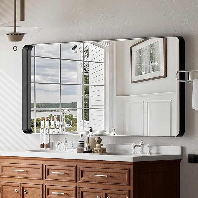 Large Bathroom Mirror 30x56 inch, Gorgeous Deep Frame Wall Vanity Mirror - Image 2