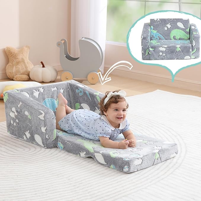 Toddler Couch Fold Out, Foldable Kids Couch - Image 6