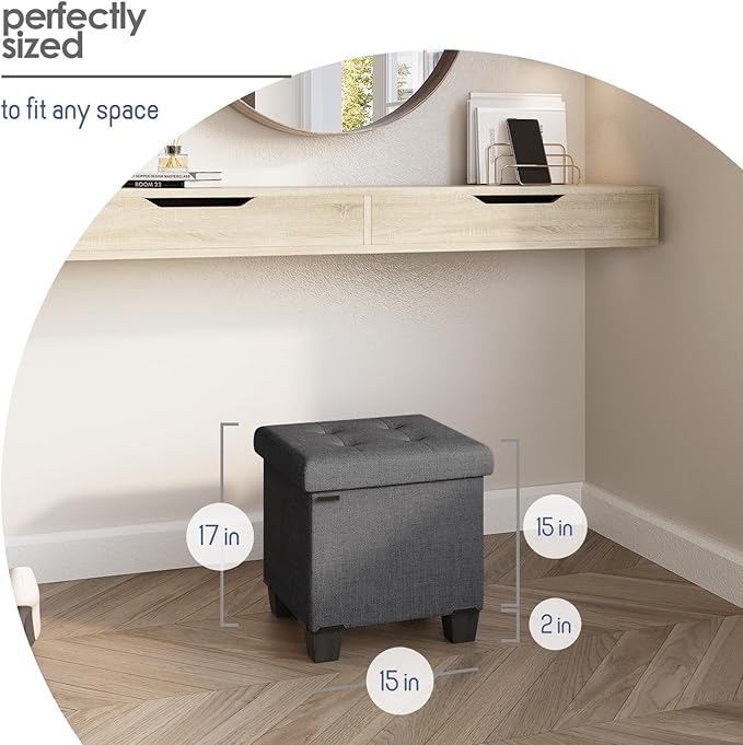 STORAGEBUD Storage Ottoman Cube - Image 9