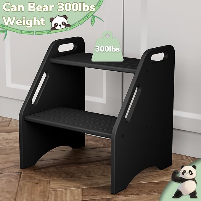 AMBIRD Wooden Step Stool, 15.75'' H Potty Training Toddler 300 lbs Capacity - Image 8