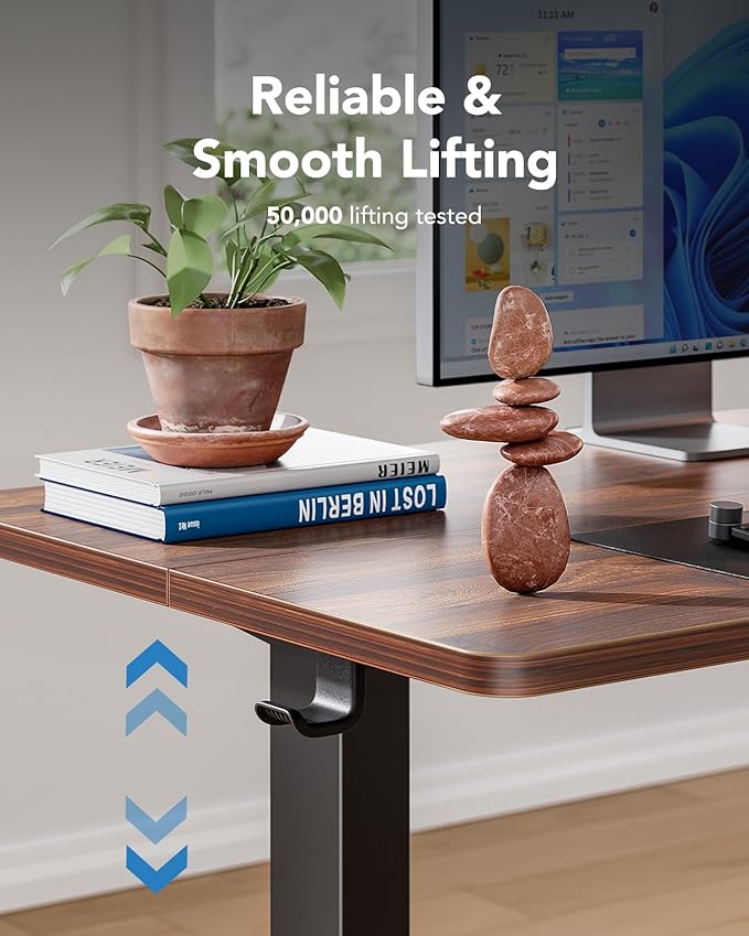 HUANUO 63" x 28" Electric Standing Desk Adjustable Height, 4 Memory Height - Image 6