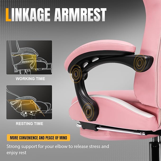 GTRACING Gaming Chair with Foot Rest & Pocket Spring Cushion, Ergonomic High - Image 7