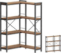 Huuger 4 Tier Bookshelf, L Shaped Corner Bookshelf by Huuger