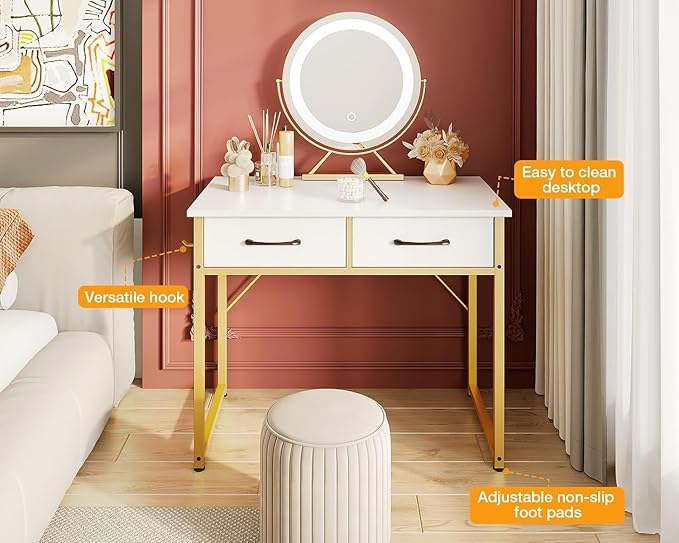 Casaottima 32 Inch Small Dressing Vanity Desk - Image 5
