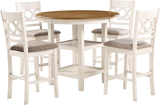 New Classic Furniture Cori 5-Piece Round Counter Dining Set by NewClassicFurniture
