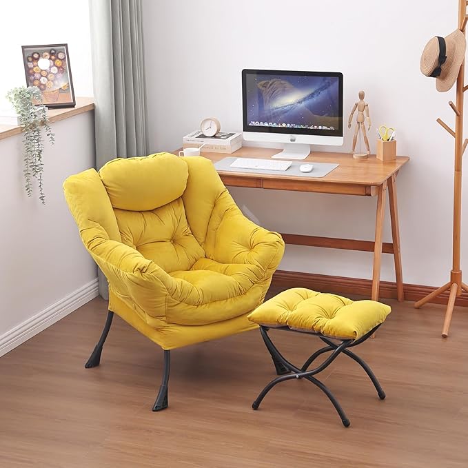 Lazy Chair and Ottoman, Large Accent Lounge Chair - Image 6
