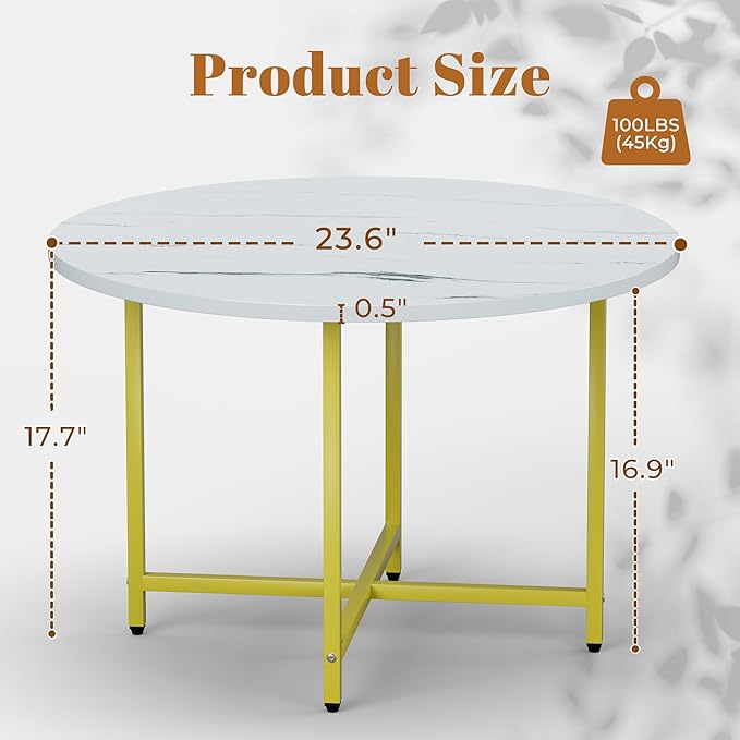Round Coffee Table, Small Coffee Tables - Image 2