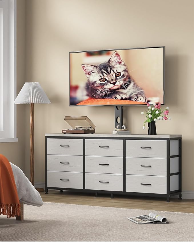 TV Stand with Mount for 32/55/65/75/85 inch TVs, Entertainment Center with 9 - Image 3