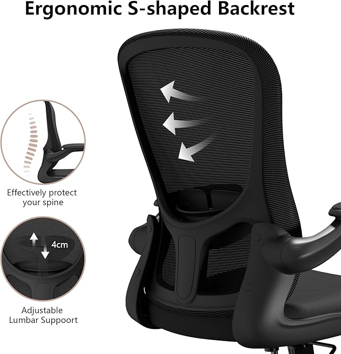 Ergonomic Office Chair, Comfort Swivel Home Office Task Chair, Breathable Mesh - Image 9