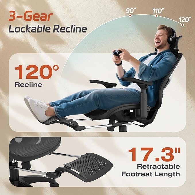 Ergonomic Office Chair, Mesh Desk Chair - Image 4
