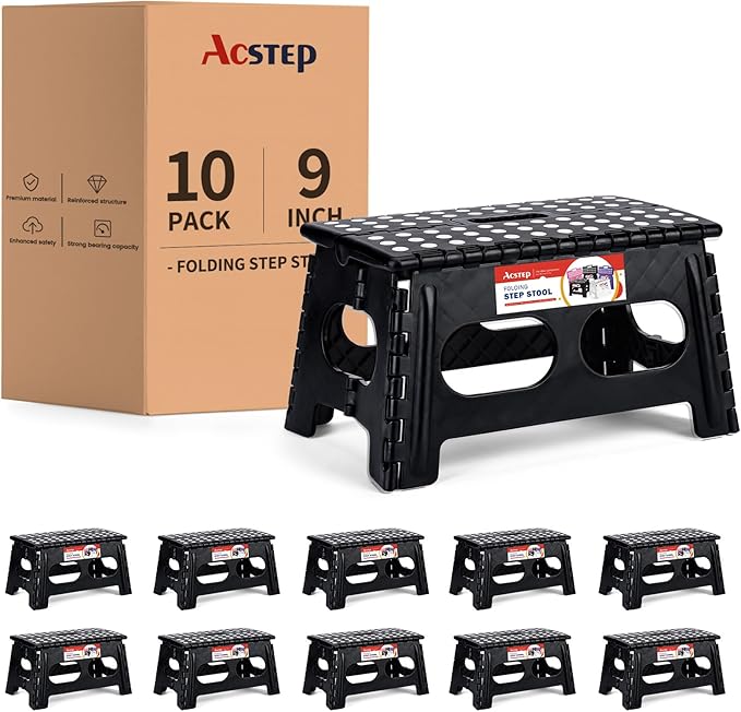 ACSTEP Folding Step Stool, 15-Inch Extra Wide 9Inch Height Heavy Duty Stepping by ACSTEP