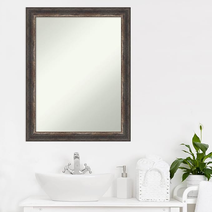 Amanti Art Brown Bathroom Mirror - Image 6