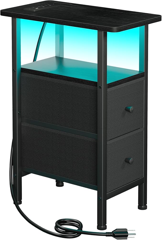Narrow End Table Living Room by LOAKEKEL