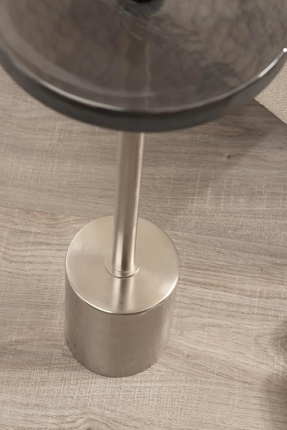 Kate and Laurel Xyler Modern Round Metal and Glass Drink Table, Decorative - Image 6