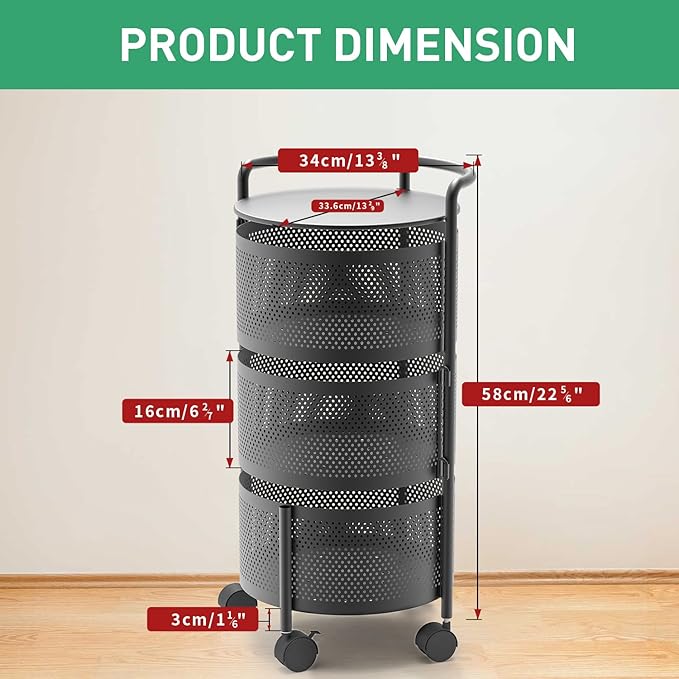 JAQ Rotating Storage Shelves Rack - Image 2