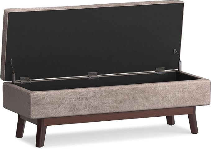 SIMPLIHOME Owen 48 inch Wide Mid Century Modern Rectangle Rectangular Storage - Image 4