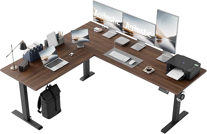 Agilestic 75 Inch L Shaped Standing Desk Adjustable Height, Corner Standing Desk by Agilestic