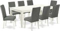 East West Furniture LGDR9-LWH-07 9 Piece Dining Room Set Includes a Rectangle by EastWestFurniture