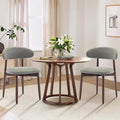 COLAMY Wooden Dining Chairs Set of 2, Modern Fabric Upholstered Kitchen Side by COLAMYINC