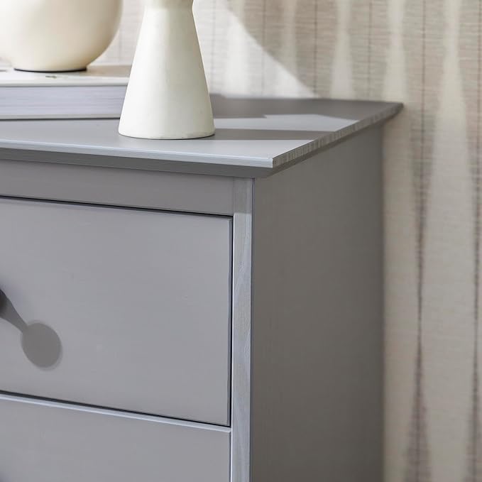 Walker Edison Myron Modern 3-Drawer Nightstand 25 Inch Grey - Image 5