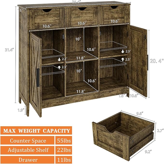 Storage Cabinet, Coffee Bar Cabinet - Image 2
