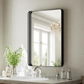 Bathroom Mirror 20x30 inch, Modern Round Corner Bathroom Vanity Mirror by VooBang