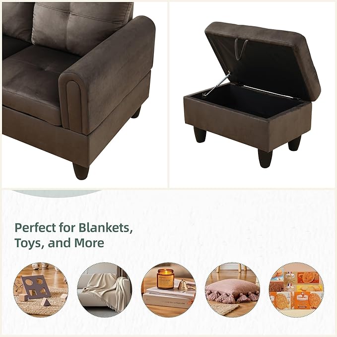 L Shaped Sectional Couches for Living Room, Modern Modular Sectional Sofa - Image 4